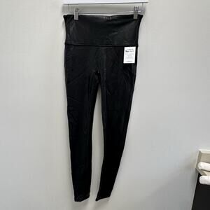 NWT Spanx Faux‎ Leather Leggings, Black, Size LG